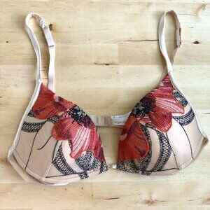 Argentovivo Underwired Molded Cups Embroidered Bra